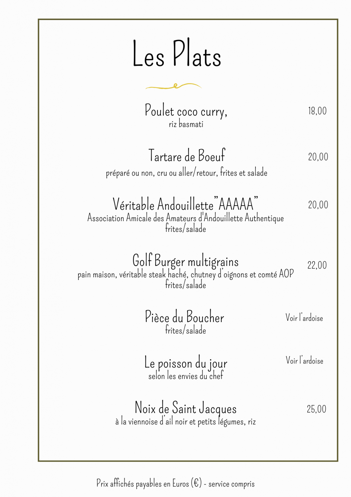 Les Plats