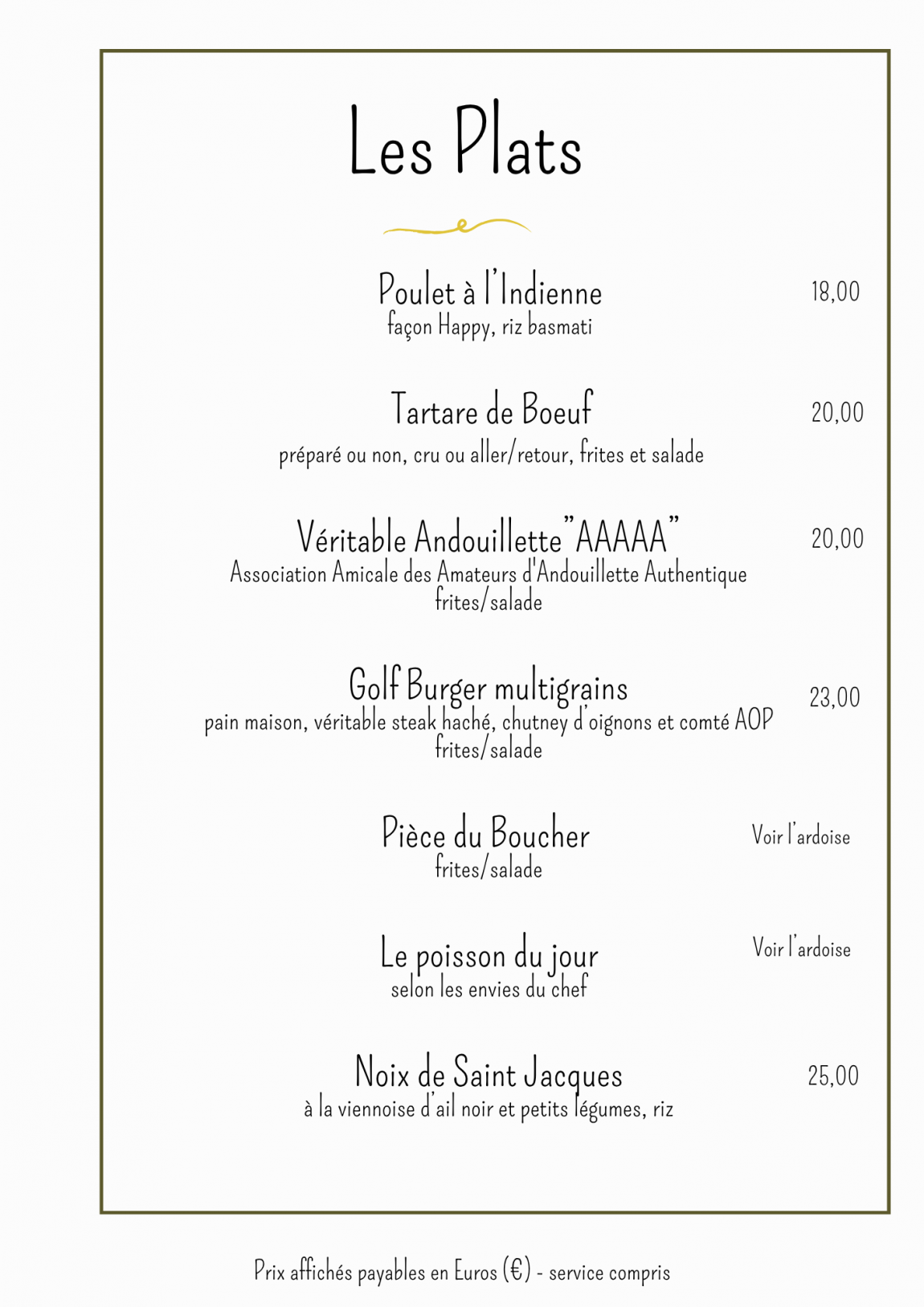 Les Plats