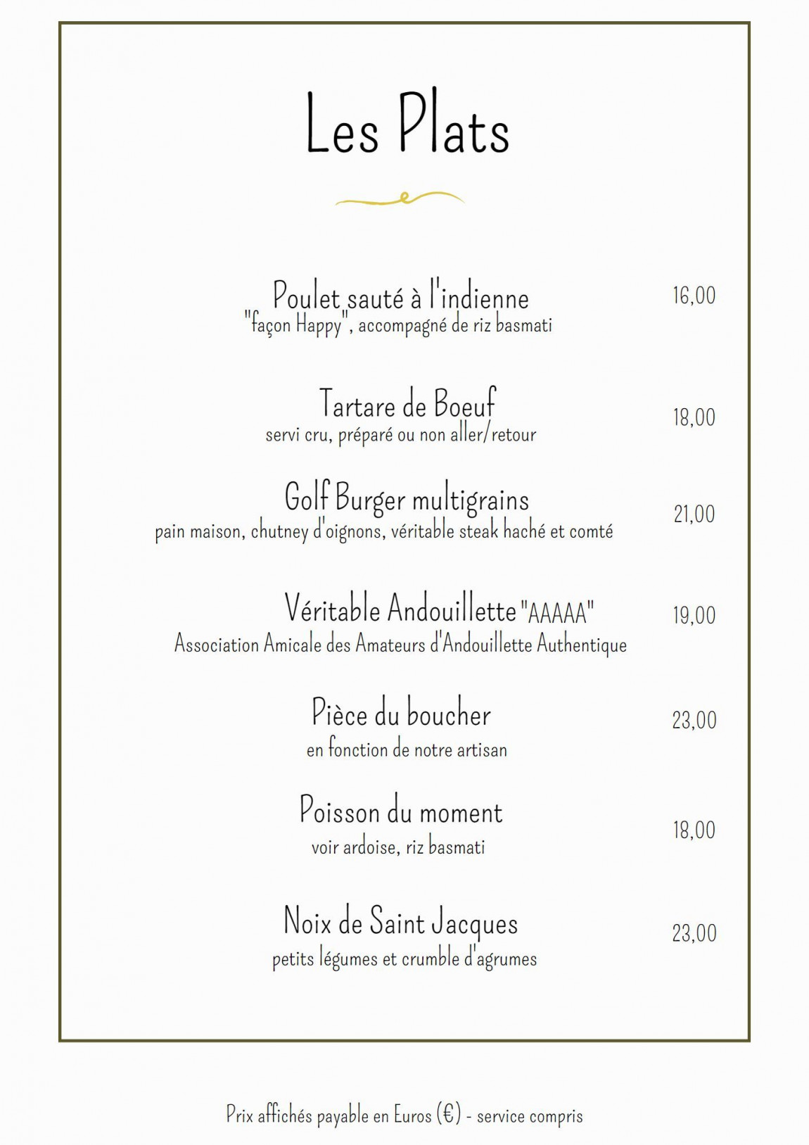 Les Plats