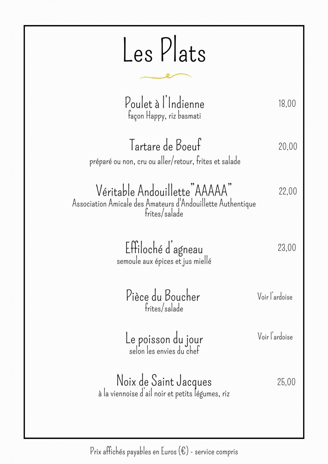 Les Plats