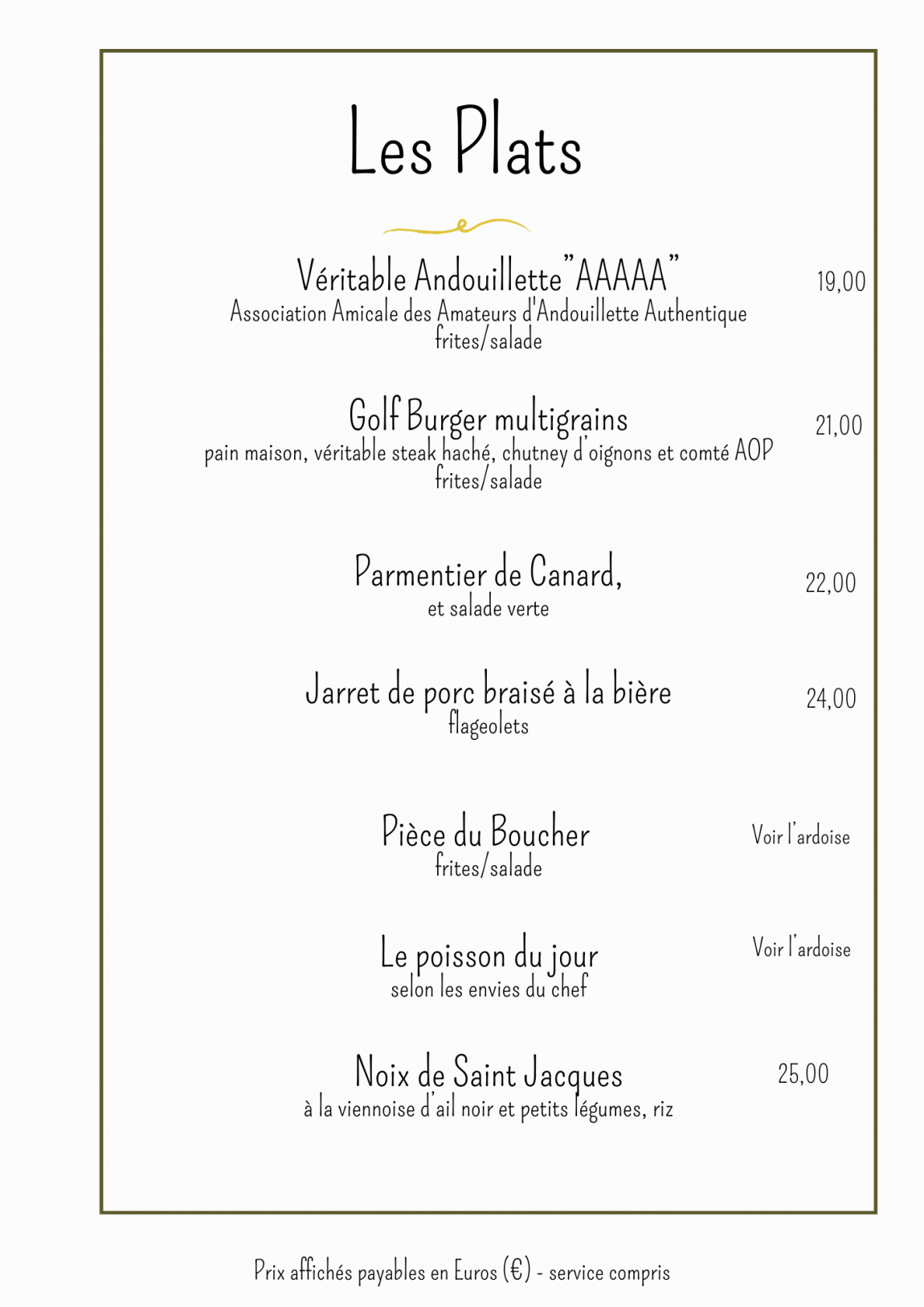 Les Plats